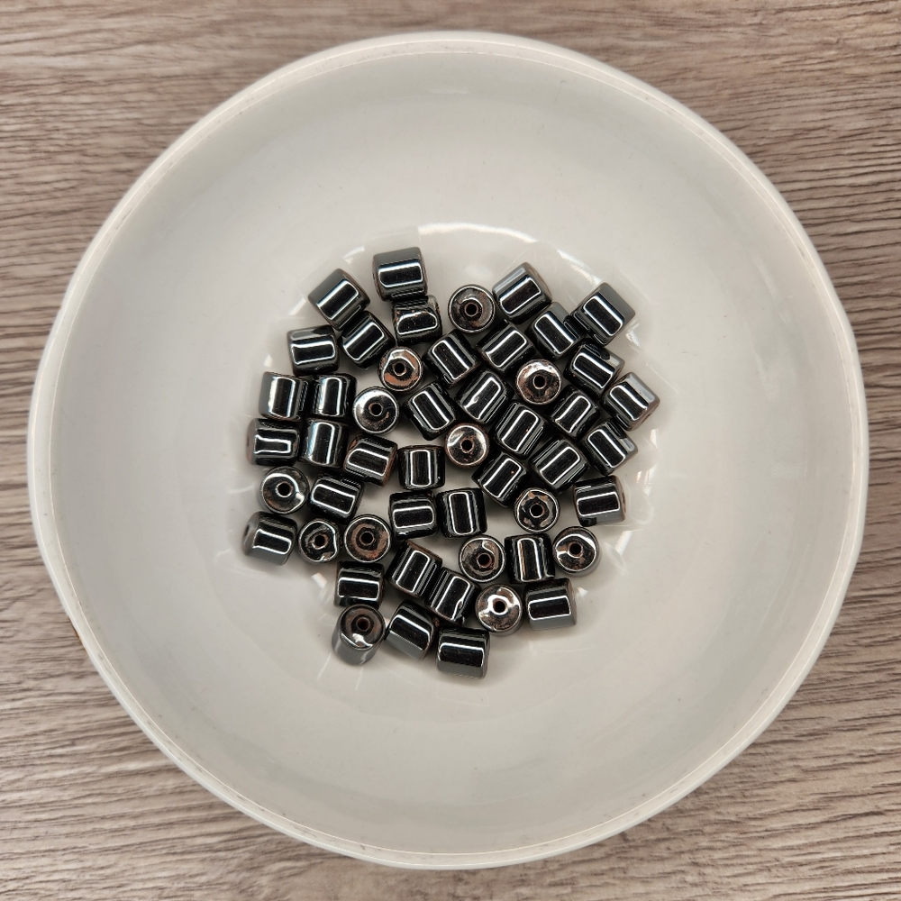 Hemalyke 50 Count 6mm Barrel Drum Beads #46